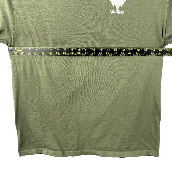 VIBE WORKS “MINE’S BIGGER” Graphic Tee Olive Green Men’s XL - Picture 4 of 6